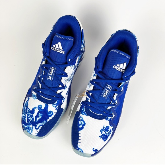 Adidas Mens D.O.N Issue 2 GCA Basketball Shoes Size 12.5 Blue White FX7426 - Picture 3 of 12